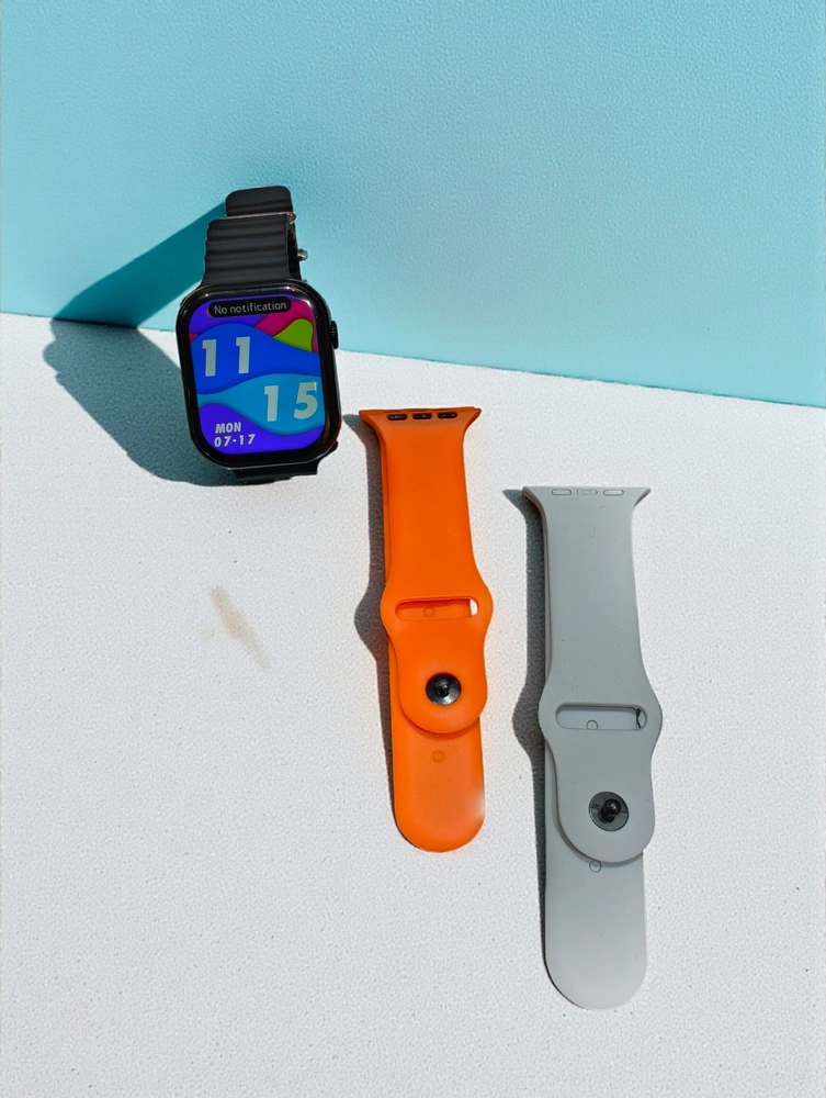 ساعت هوشمند KEQIWEAR مدل KW25 Max Series 10 همراه با ۳ بند رنگی و تماس بلوتوثی
