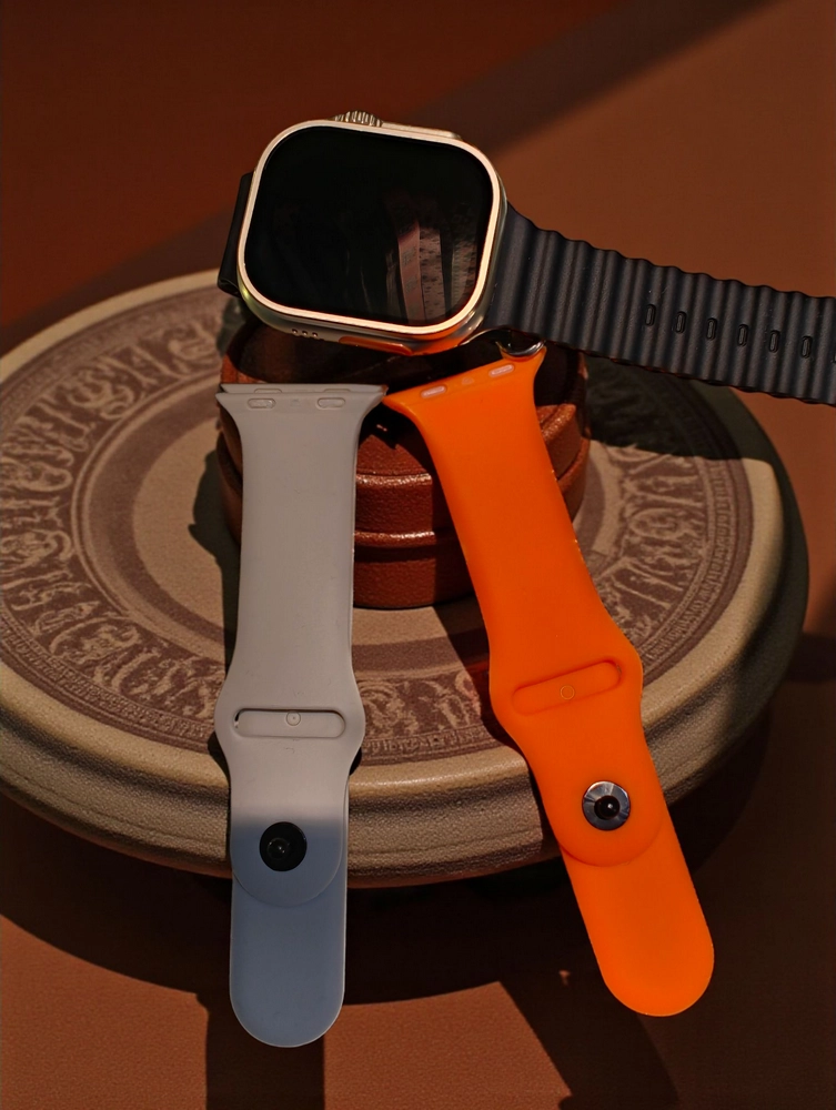 ساعت هوشمند KEQIWEAR مدل KW23 ultra 3 همراه با ۳ بند رنگی و تماس بلوتوثی