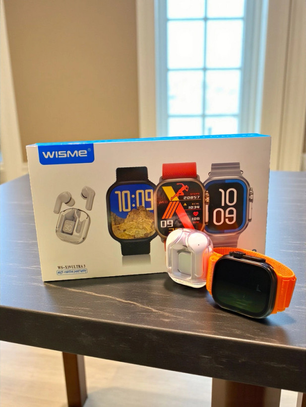 ساعت هوشمند wisme مدل WS-X19 Ultra 3 سایز 46 میل 5 بند یک ایرپاد
