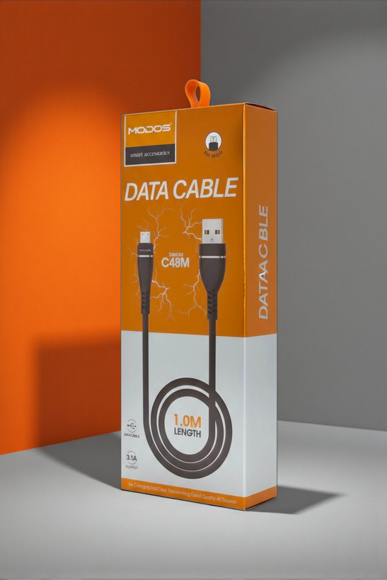 کابل USB به Micro USB مودوس مدل C48M – یک متری، پوست ماری، خروجی 3.1A