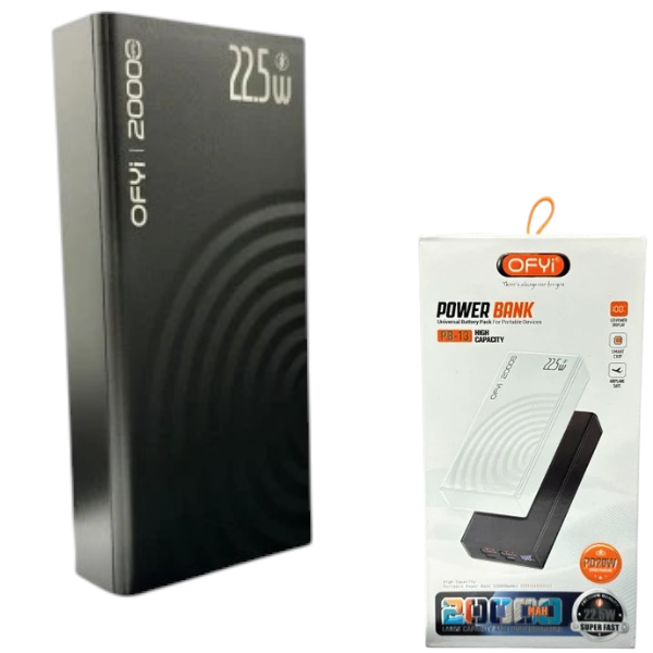 پاوربانک ofyi مدل 22.5 وات pb-13 ظرفیت 20000