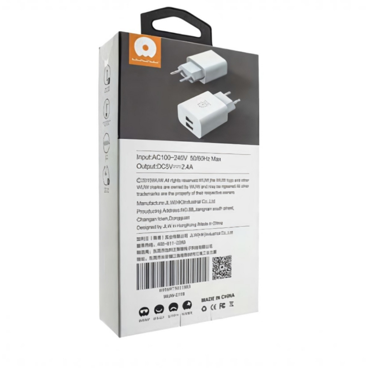 آداپتور شارژر گوشی 2 آمپر wuw مدل c118– بدون کابل