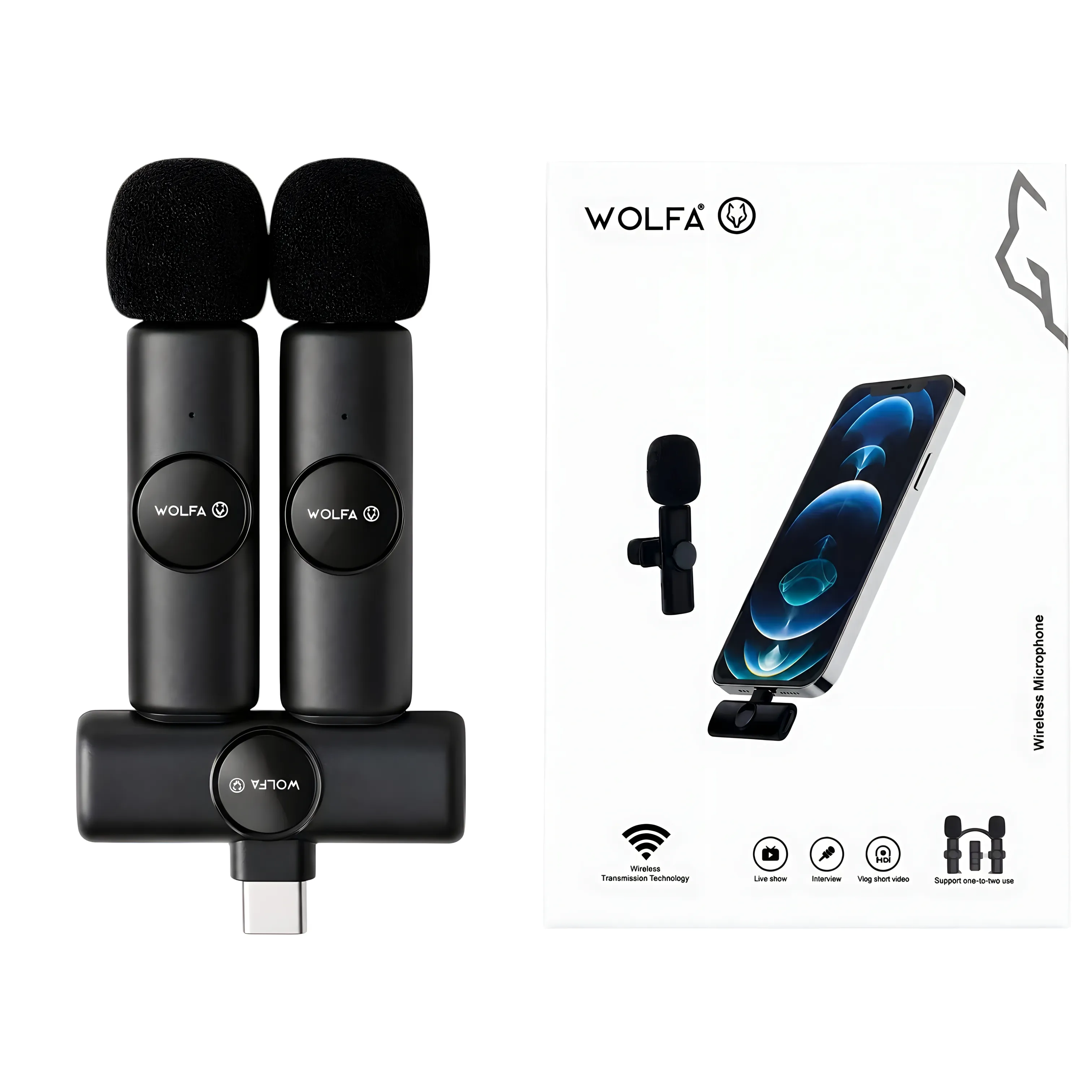 میکروفون یقه ای و رومیزی برند wolfa مدل wwm 01